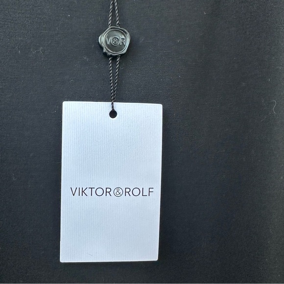 NWT Viktor & Rolf Black Little Black Dress Belted Fit Flare Pockets Italy 42 - Picture 10 of 13